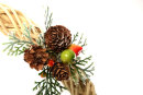 Рождественский венок из натуральной лозы и искусственной елки White Vintage от elochka.com.ua